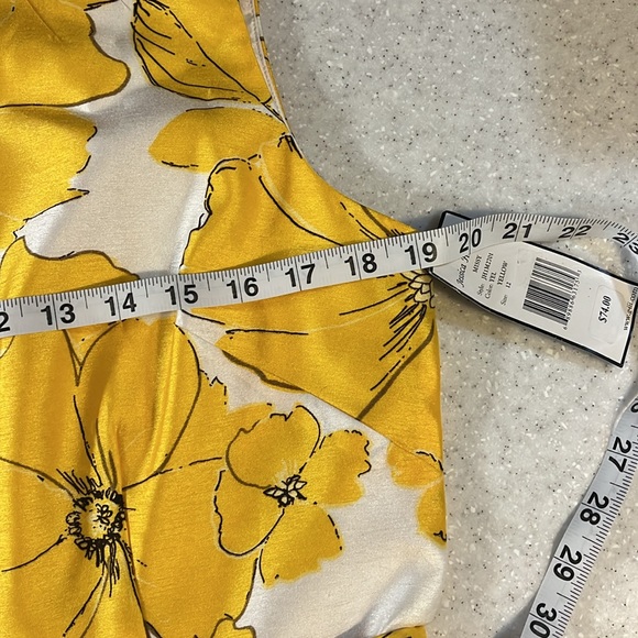 NWT Jessica Howard Sleeveless Yellow Floral Dress - Picture 9 of 9